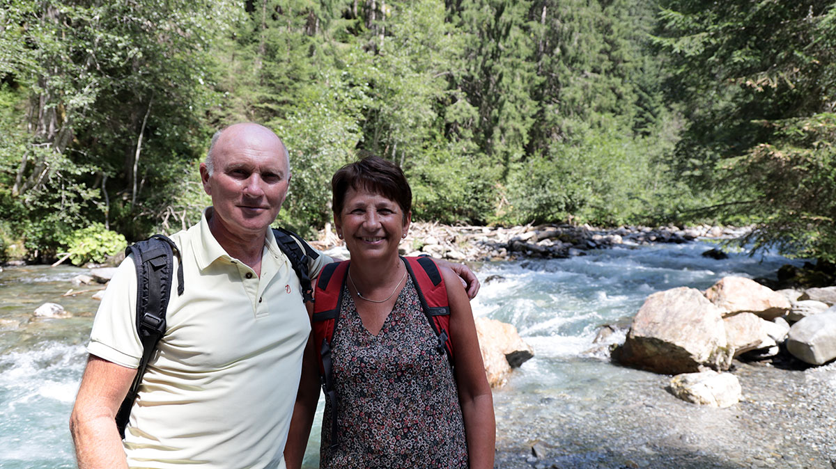 Hans en Gina Mom bij de Litz, na afloop van het bezoek aan Fellimännle